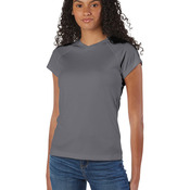 Ladies' 4.1 oz. Double Dry® V-Neck T-Shirt