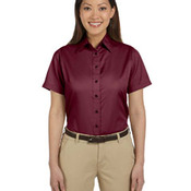 Ladies' Easy Blend™ Short-Sleeve Twill Shirt with Stain-Release