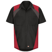 Men's Tri-Color Short Sleeve Shop Shirt