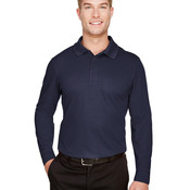 Men's Tall CrownLux Performance® Plaited Long Sleeve Polo