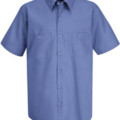 Men's Industrial Stripe Short Sleeve Work Shirt