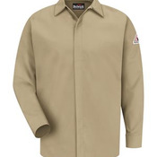 Men's Concealed-Gripper Pocketless Work Shirt