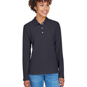Women's Pima Piqué Long Sleeve Polo
