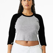 Women's Micro Rib 3/4 Raglan Baby Tee
