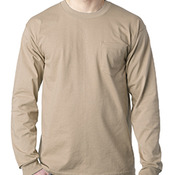 Adult 6.1 oz., 100% Cotton Long Sleeve Pocket T-Shirt