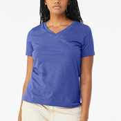 Women's Relaxed Heather CVC V Neck Tee