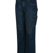 Men's Extended Sizes Stretch Denim Dungaree Jeans